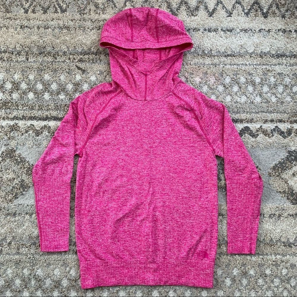 The North Face Pink Funnel Neck Pullover Hoodie Large